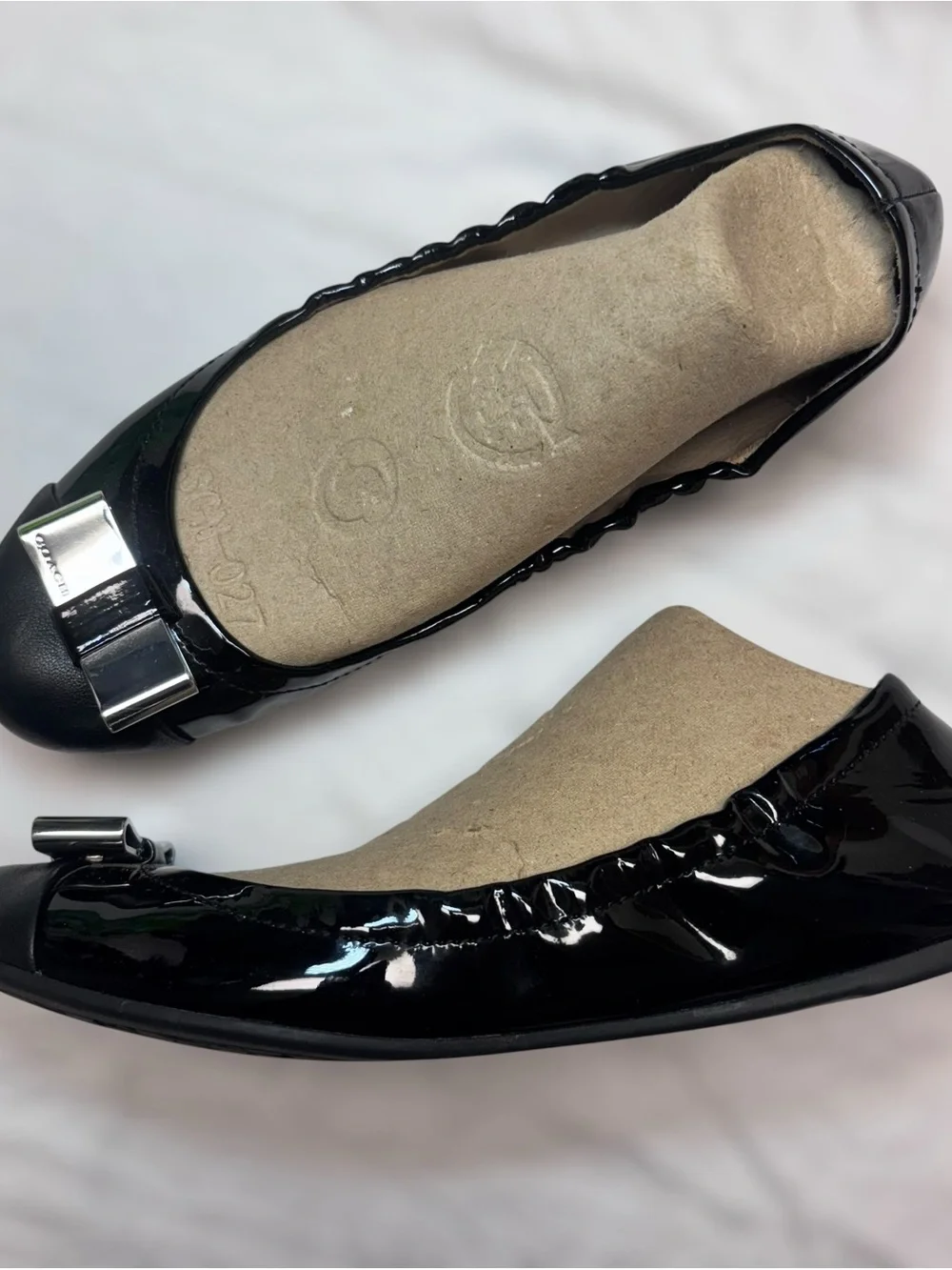 COACH Women's Black Patent Leather Ballet Flats